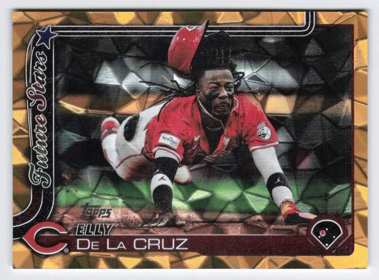 2025 Elly De La Cruz Topps Series 1 Gold Diamante Foil /50 #150 Reds
