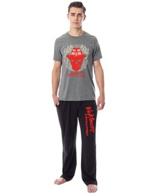 Nightmare On Elm Street Mens' Freddy Krueger Fire Film Sleep Pajama Set (Large)