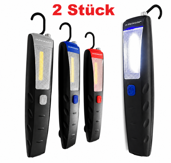 2X LED Arbeitsleuchte Werkstattleuchte COB Magnet Haken Inspektionsleuchte-image