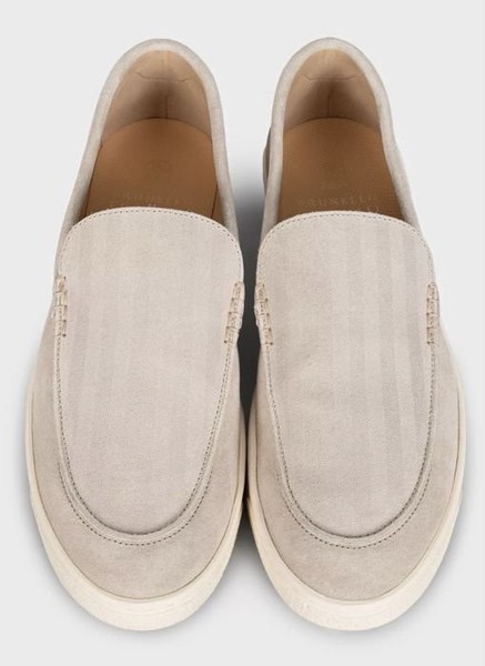 Men Brunello Cucinelli Loafers Beige Suede 42.5