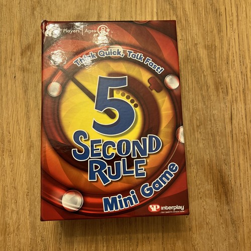 5 Second Rule Mini Game by Interplay 2019 Edition - (8yrs+) ~ Complete