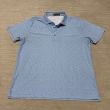 G/FORE Floral Tech Jersey Golf Polo Light Blue Men's XL