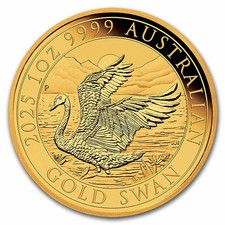 2025 Australia 1 oz Gold Swan BU 5393.92 per troy oz