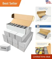 Durable Trading Card Storage Box - 12 Count with Hinge Closure & Dust Protection