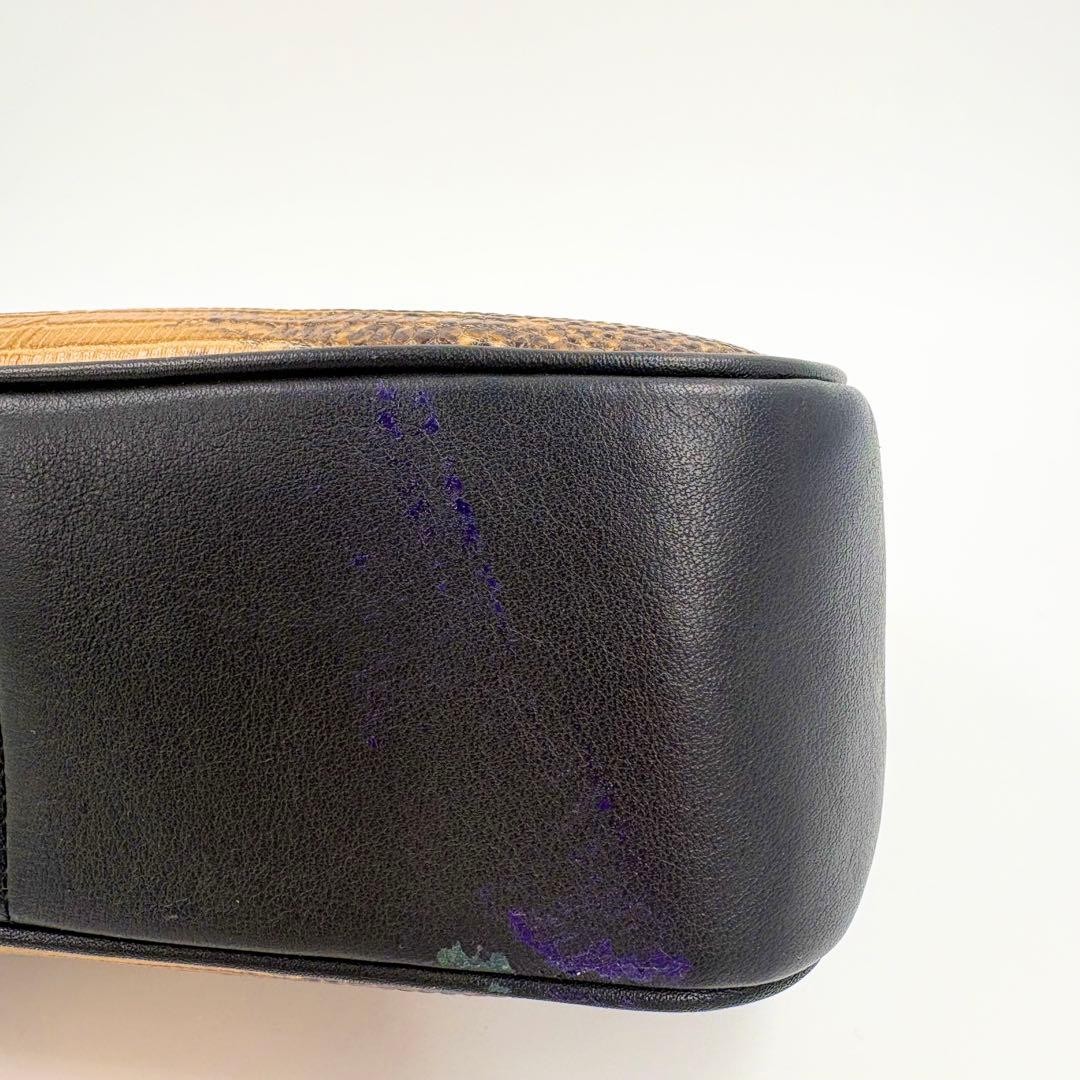 COACH Python Embossed Leather Shoulder Bag Brown … - image 20