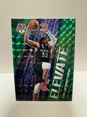 KARL-ANTHONY TOWNS 2020-21 Panini Mosaic - Elevate #15 Green Mosaic Prizm