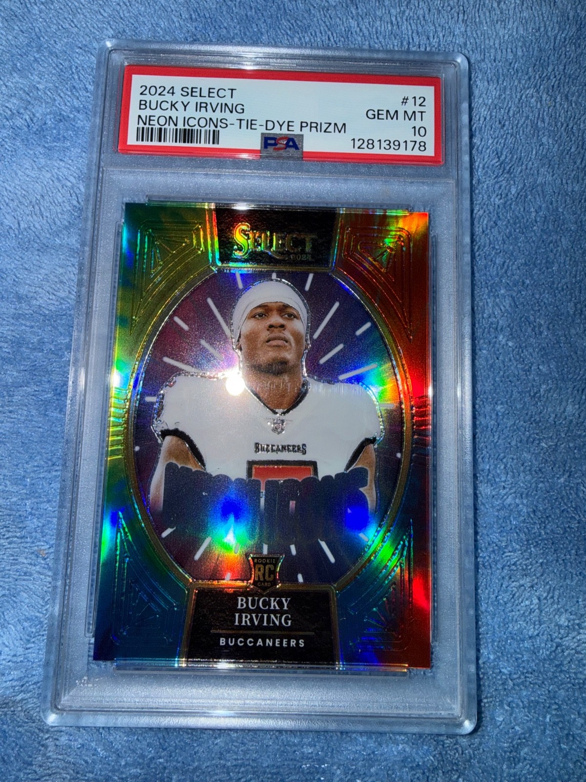 💎 2024 Select RC BUCKY IRVING NEON ICONS Tie-Dye /25 PSA 10 RC BUCS WOW! **POP3