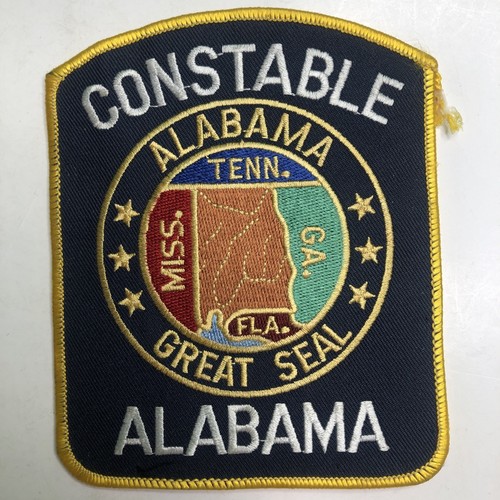 Large Vintage Embroidered Patch ALABAMA CONSTABLE 4.75”