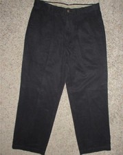 TOMMY BAHAMA BLACK DRESS PANT MEN SZ 33X27.5 FLAT FRONT TENCEL LYOCELL COTTON