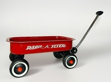 Vintage Style Metal Toy Radio Flyer Little Red Wagon 12.5" x 7.5  x 5.5"