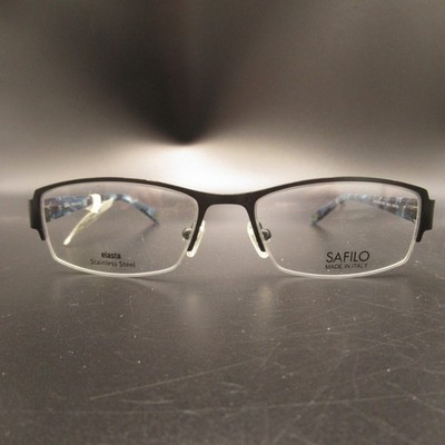Safilo Emozioni EM4354 Elasta Stainless Steel Eyeglass Frames 53-17-135 Black