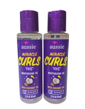 2 Pack Aussie Miracle Curls Defining Oil Hair Treatment, 3.2floz each