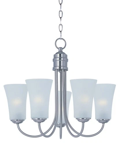 Maxim Lighting 10045FTSN Logan 5-Light Chandelier in Satin Nickel - Picture 2 of 2