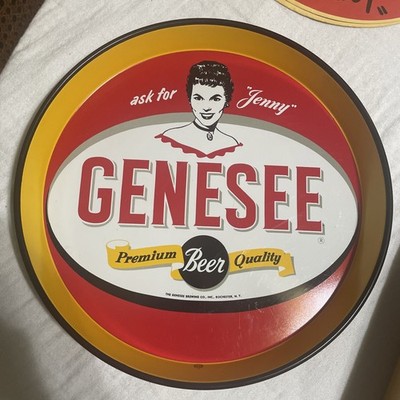 Genesee Beer Rochester NY Vintage Metal Tray ''ASK FOR JENNY'' WITH LINER!!
