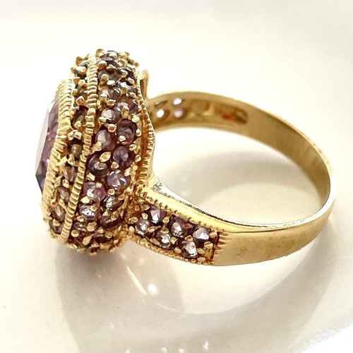 ๐ UTC Designer Amethyst 14K Over Sterling Silver Ring Size 9.5 ๐ - Picture 6 of 6