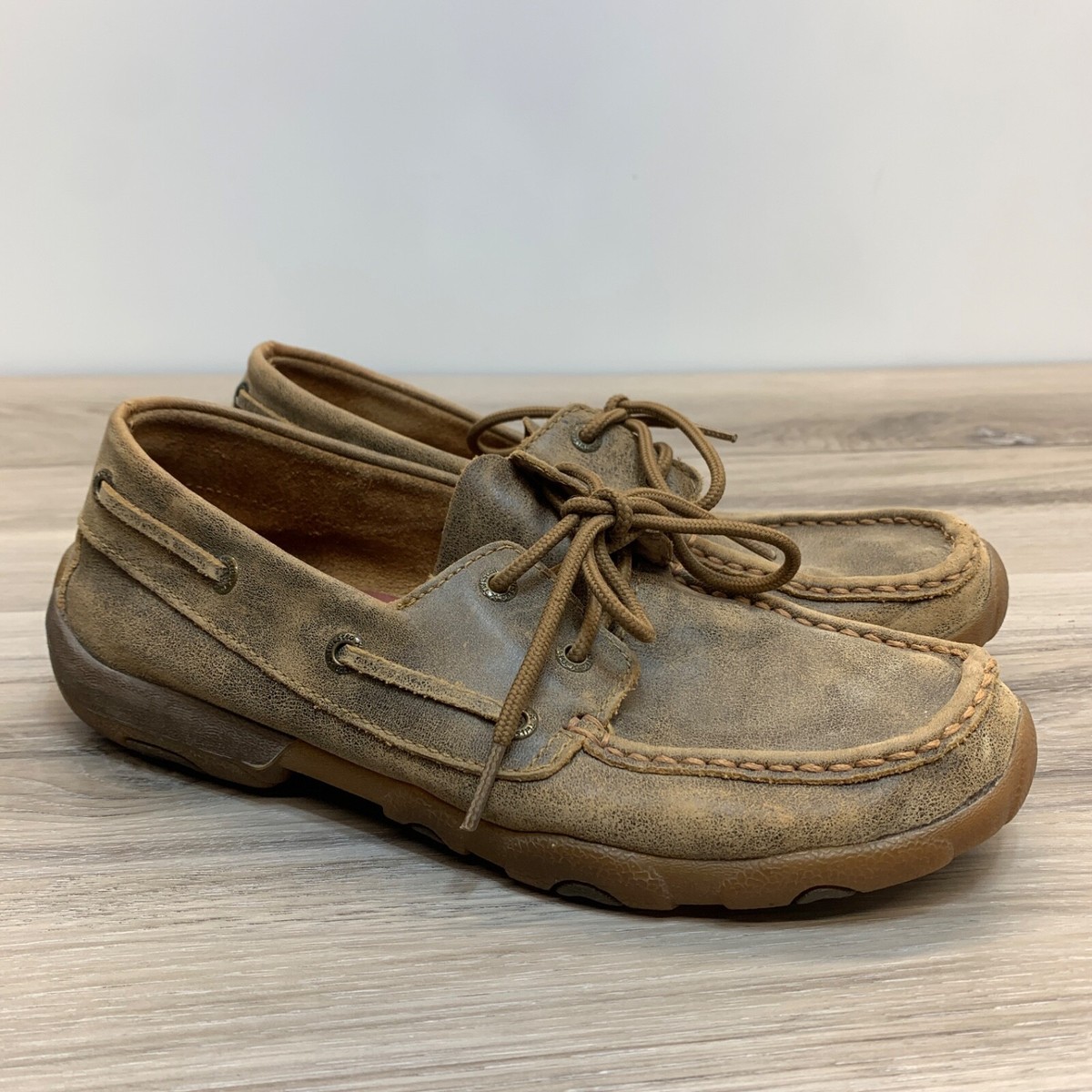Twisted X Womens Size M Driving Shoes Moc Brown Shoes Comfort