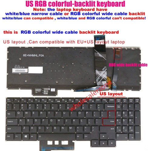 US Backlit Keyboard For Lenovo Legion 5pro 16ITH6 16ACH6 16IAH7H 16arh7h 15ACH6H - Picture 2 of 3