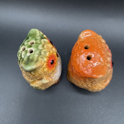 Owl Salt and Pepper Shaker Set Multicolor W Stoppers 2”- Adorable! - Picture 5 of 8