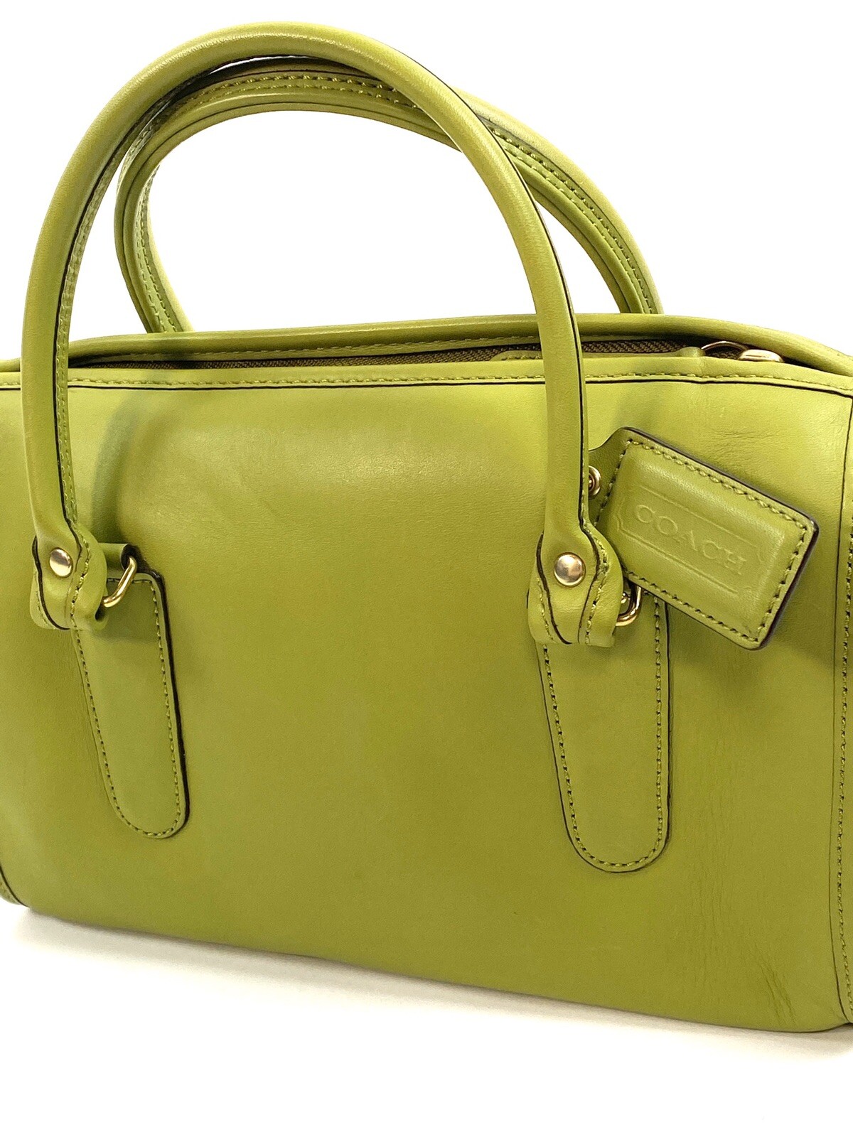Vintage Coach Bag 17995 RARE Lime Green Madison Bag S… Gem