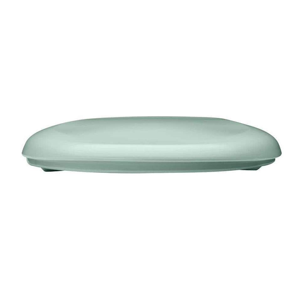 Soft Close Round Plastic Closed Front Toilet Seat In Seafoam, Easy