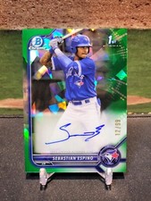 Sebastian Espino - 2022 Bowman Chrome Green Atomic Refractor /99 Blue Jays 