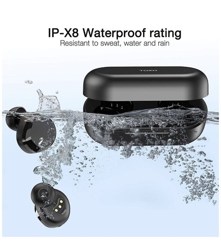 TOZO T12 Bezprzewodowe słuchawki douszne Bluetooth IPX8 FABRYCZNIE NOWE I ZAPIECZĘTOWANE - Zdjęcie 4 z 6