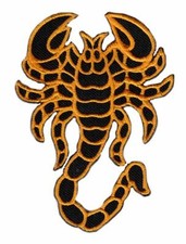 Aufnäher Patch Skorpion orange 9 x 6,5 cm
