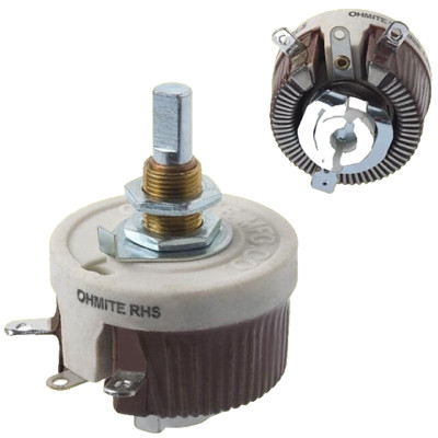 RJS500E  Potentiometer Draht 500R 50W linear 6,35mm D-Schnitt RHEOSTAT  NEW