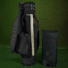 JONES SPORTS CARRY BAG 3 WAY DIVIDERS MEN'S GOLF BAG BLACK WITH RAINHOOD  LOOK 
