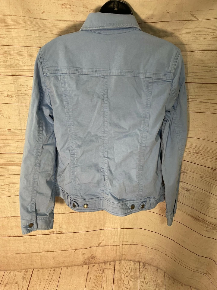 Amber Sun Women’s Blue Denim Front Pockets Full Zip Jacket Size M - Image 2 of 4