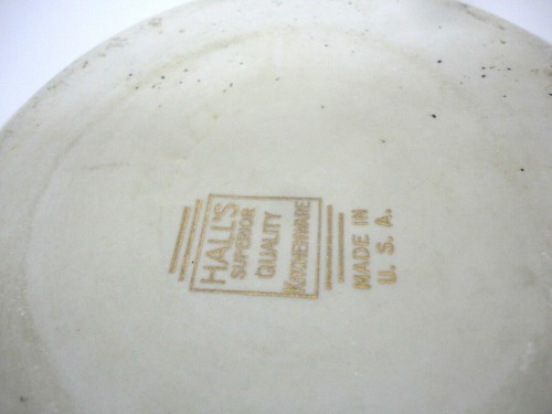 Vintage 1930-1950's Hall China Silhouette Round Flared Bowl 7 3/4" W x 2 3/4" H - Picture 3 of 3