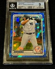 JASSON DOMINGUEZ 2020 BOWMAN CHROME DRAFT #151 SAPPHIRE ROOKIE BGS 9 9.5 9.5 9