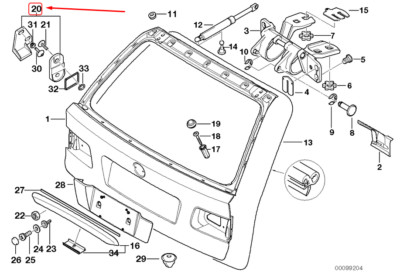 NEU BMW 5ER TOURING E39 HECKKLAPPE LINKS STOPPER 51248229261 | eBay 