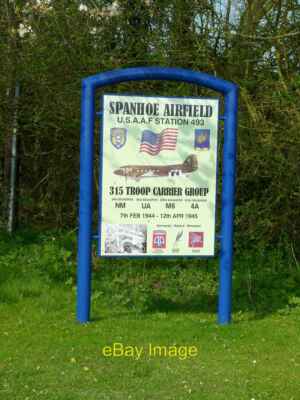Photo 6x4 The entrance to Spanhoe Airfield Tableau recording the various  c2016