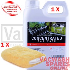VALETPRO CONCENTRATED CAR WASH 1 LITRE /  QUALITY CAR WASH SHAMPOO + WOOL MITT