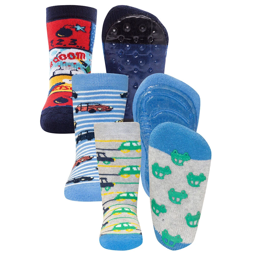 Dětské ponožky Ewers Stoppersocken SoftStep Regenbogen - beige mel. - Kids