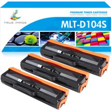 3 Pack MLT-D104S Toner Cartridge Compatible with Samsung ML-1865w
