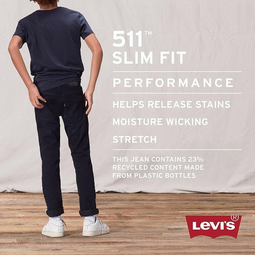 Levi's Boys' 511 Slim Fit Performance Jeans Dallas, Perlata Sz.12,14,16,18 - Picture 14 of 30