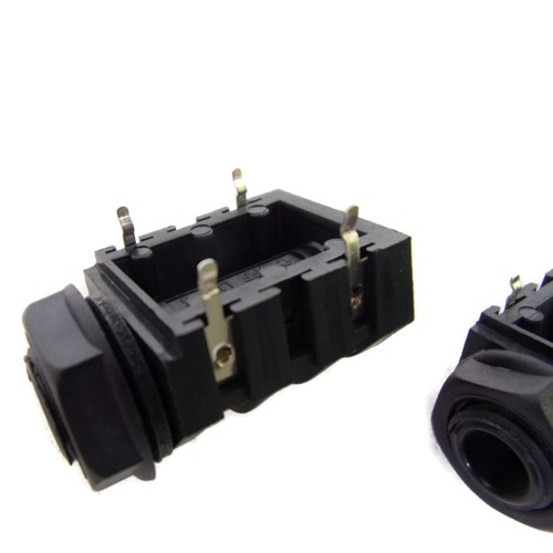 2-pcs 1/4" Switched MONO Jacks ~ Panel Mount w/ Plastic Nut ~ Tip/Sleeve - Picture 3 of 5