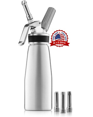 Batidor De Nata (1 Pinta) - Dispensador De Nata Montada De Aluminio Profesio NEW