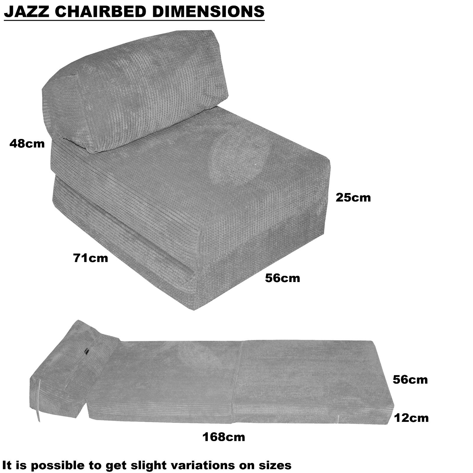 Gilda Fold Out chairbed chair Futon Single Guest Mattress Sofa Bed eBay