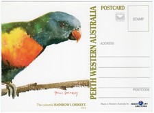 Neville Peterkin Postcard - Rainbow Lorikeet, Western Australia