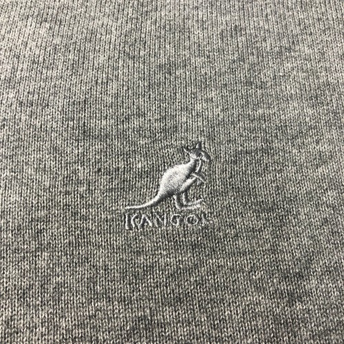 KANGOL Men's Grey V-Neck Cotton Knit Jumper Medium - Picture 4 of 11