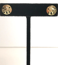 Sand Dollar 14k Yellow Gold Petite Earrings