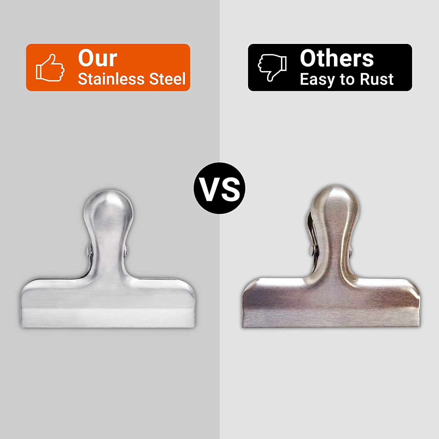 6 Pack Bag Clips, Stainless Steel Chip Clip, Chip Clips Bag Clips Food Clips, Ba