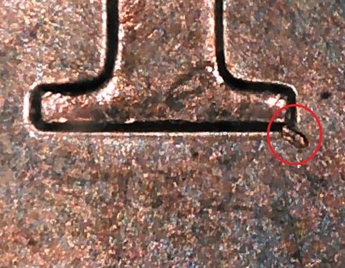 SN526 2008 P Martin Van Buren Presidential Dollar Coin Die Chip Error - Picture 1 of 4