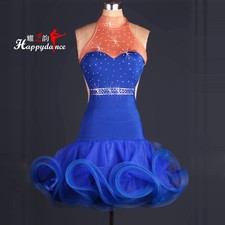 Skirt Halter Dress Clothing Latin Dance Competition Dress With High Collar