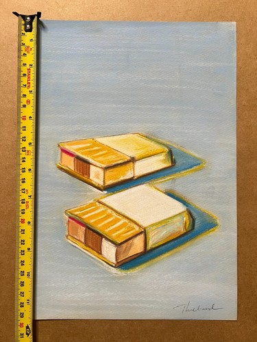 Wayne Thiebaud (Hecho a Mano) Dibujo en Papel Antiguo Firmado y Estampado, Arte De Colección - Imagen 4 de 5