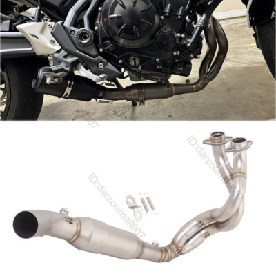 Slip On For Kawasaki Ninja 650 Z650 2023 2024 2025 Exhaust Front Link Pipe 51MM