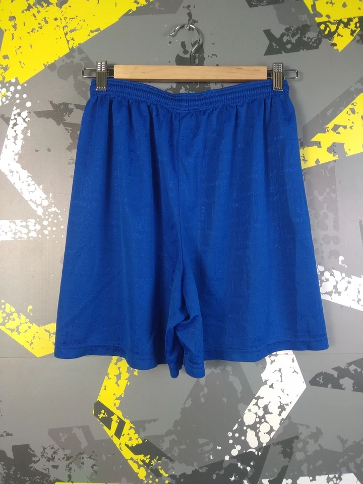 Винтажные футбольные шорты Mitre с синей монограммой 90-е мужские размер L ig93 - Изображение 2 из 4